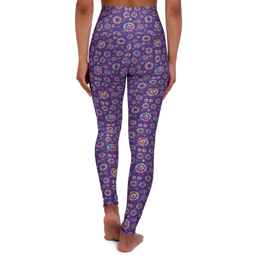 Vibrant Vibes High Waisted Yoga Leggings / Purple