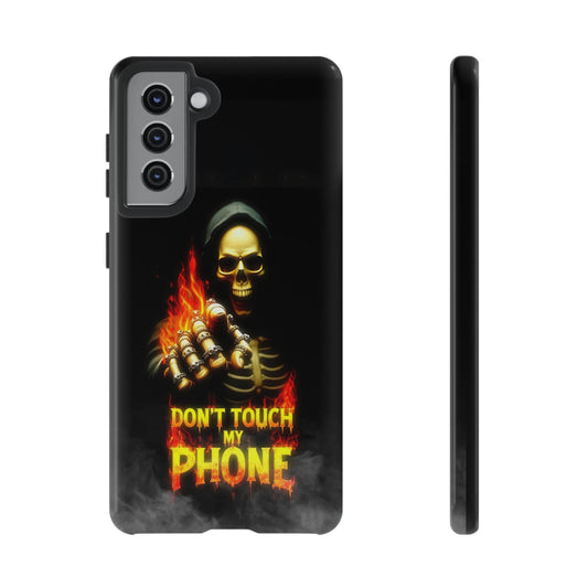 Skull Design Samsung Phone Case, Don't Touch My Phone Mobile Cover