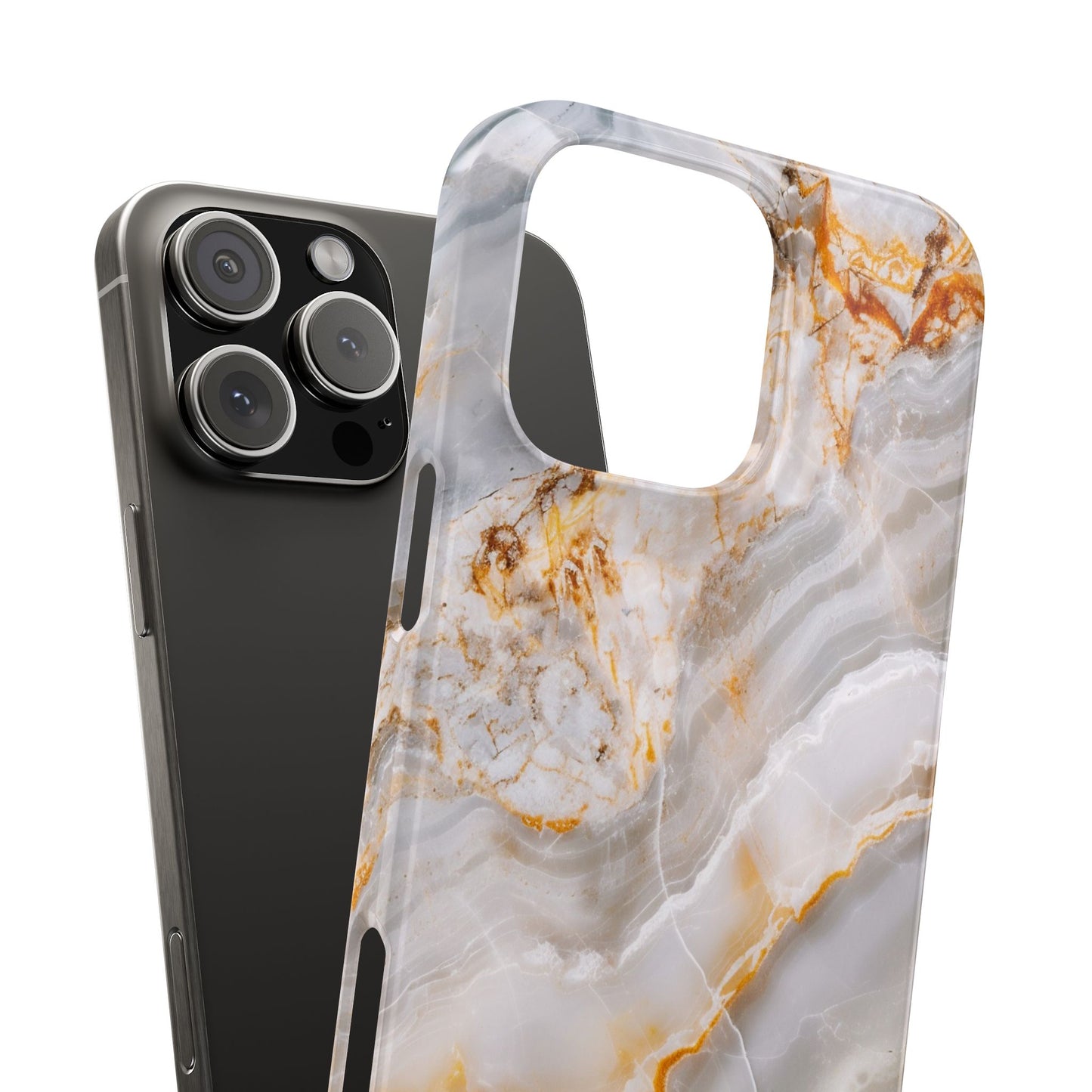 Pure Elegance Marble Slim Phone Cases, Modern Tech Decor