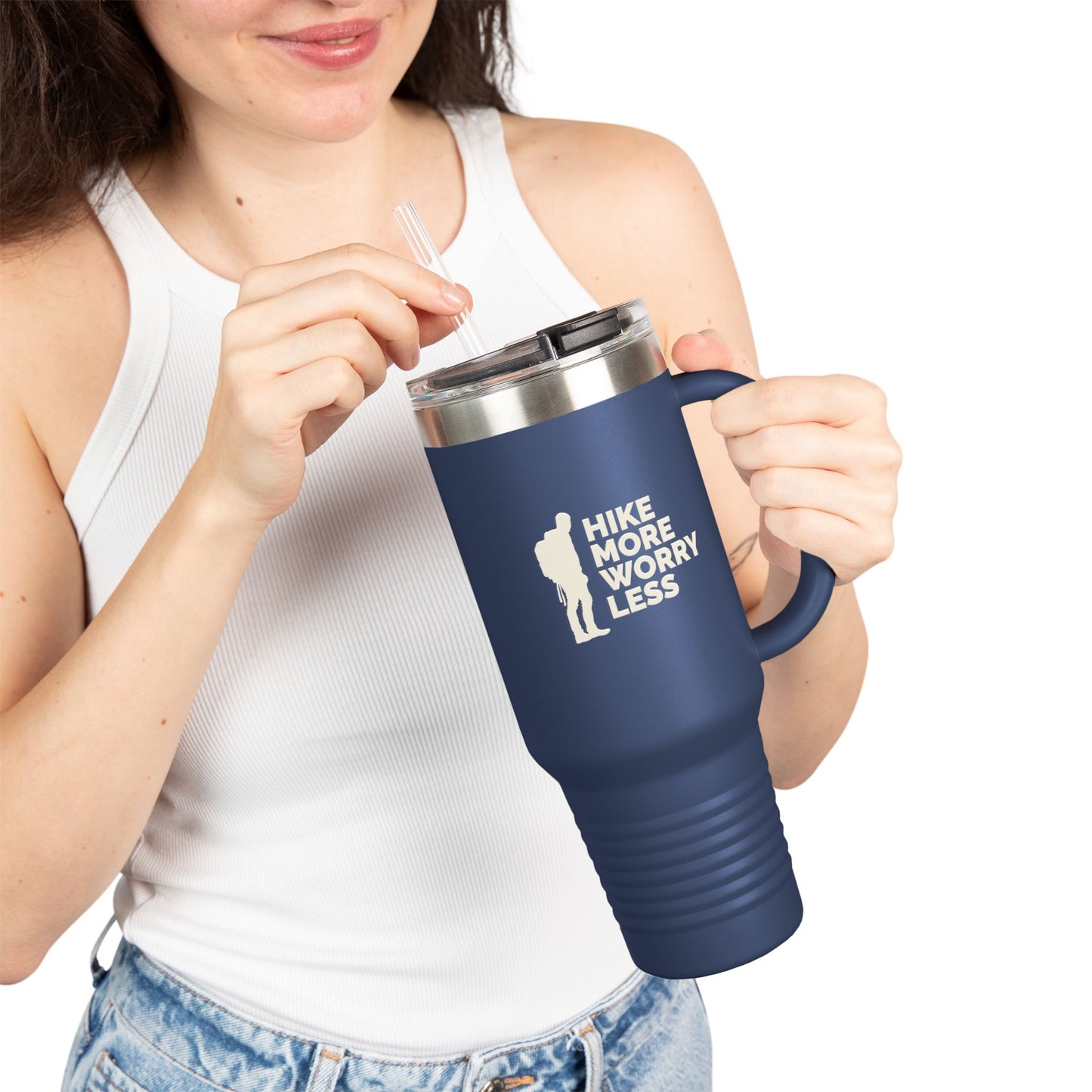Hike More Worry Less Travel Mug, 40oz