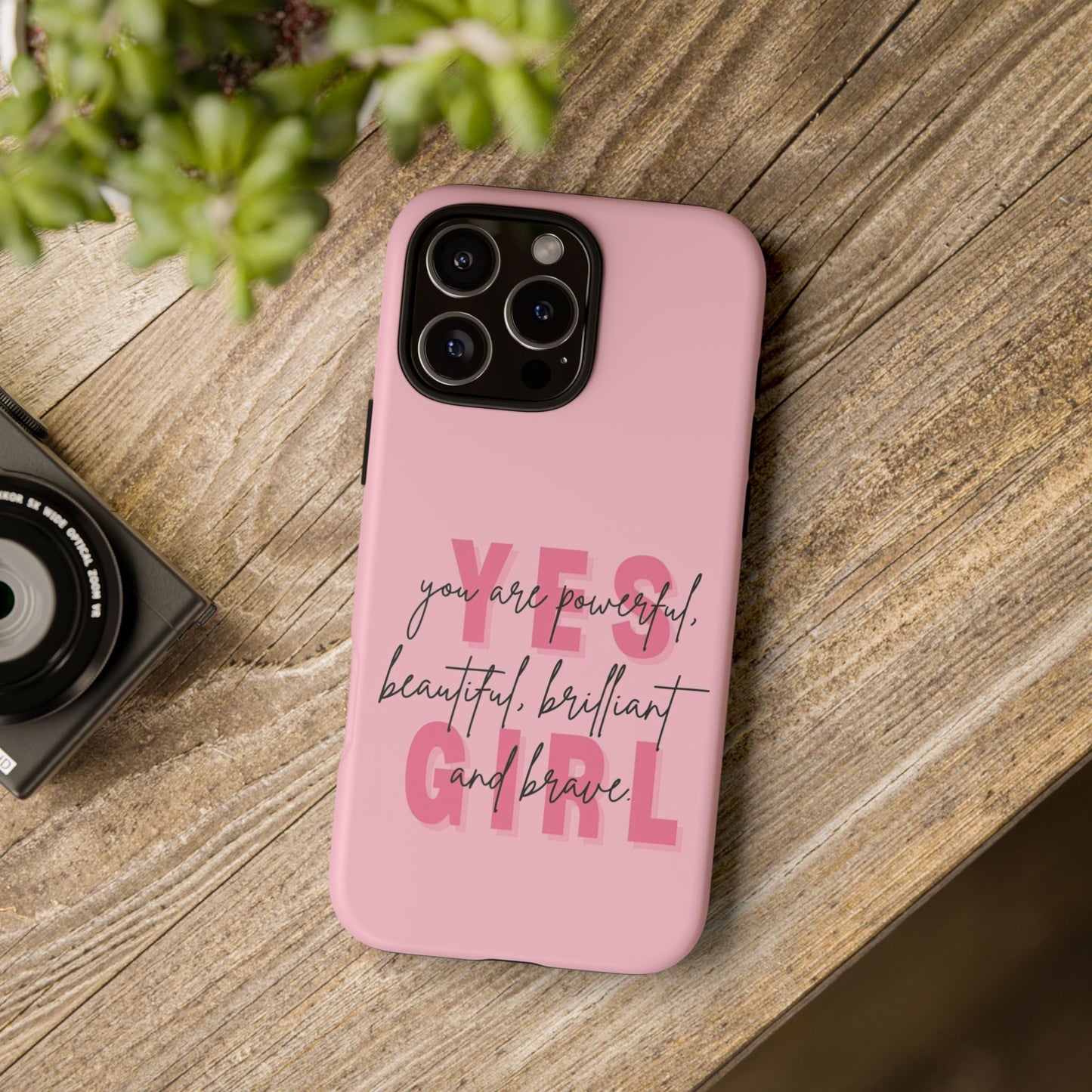 Empowering Case – Yes Girl Motivational Pink Protective Cover