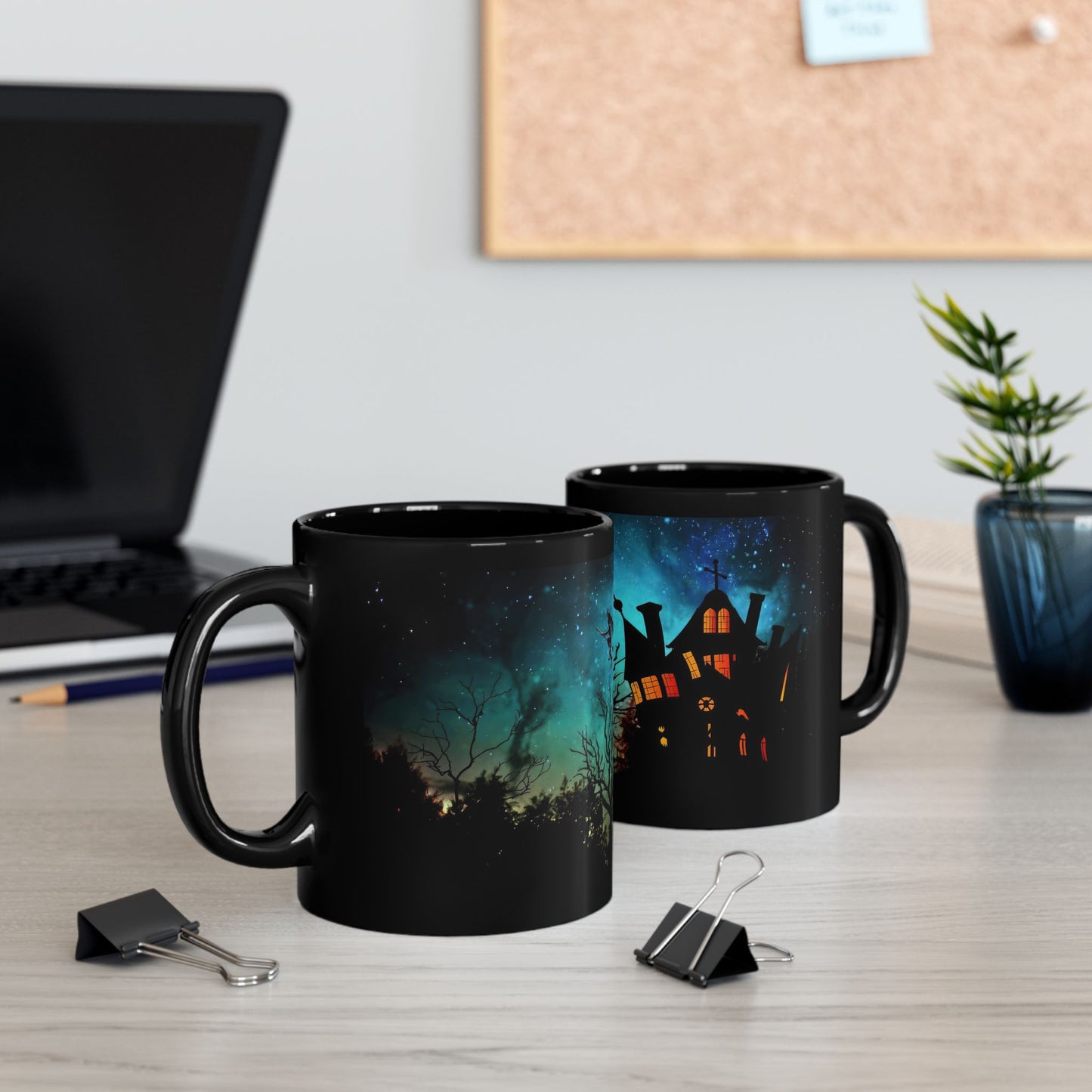 Halloween Night Ride Black Mug (11oz, 15oz)