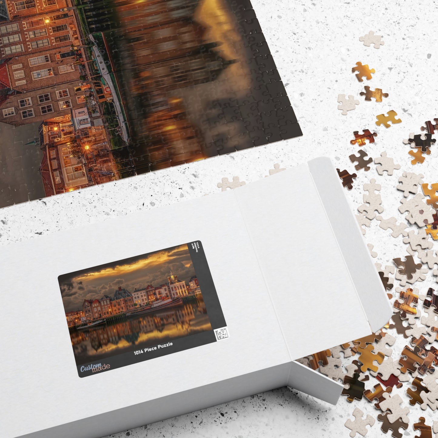 Jigsaw Puzzle - Old Port Of Maasslui Netherland, 1014 pcs