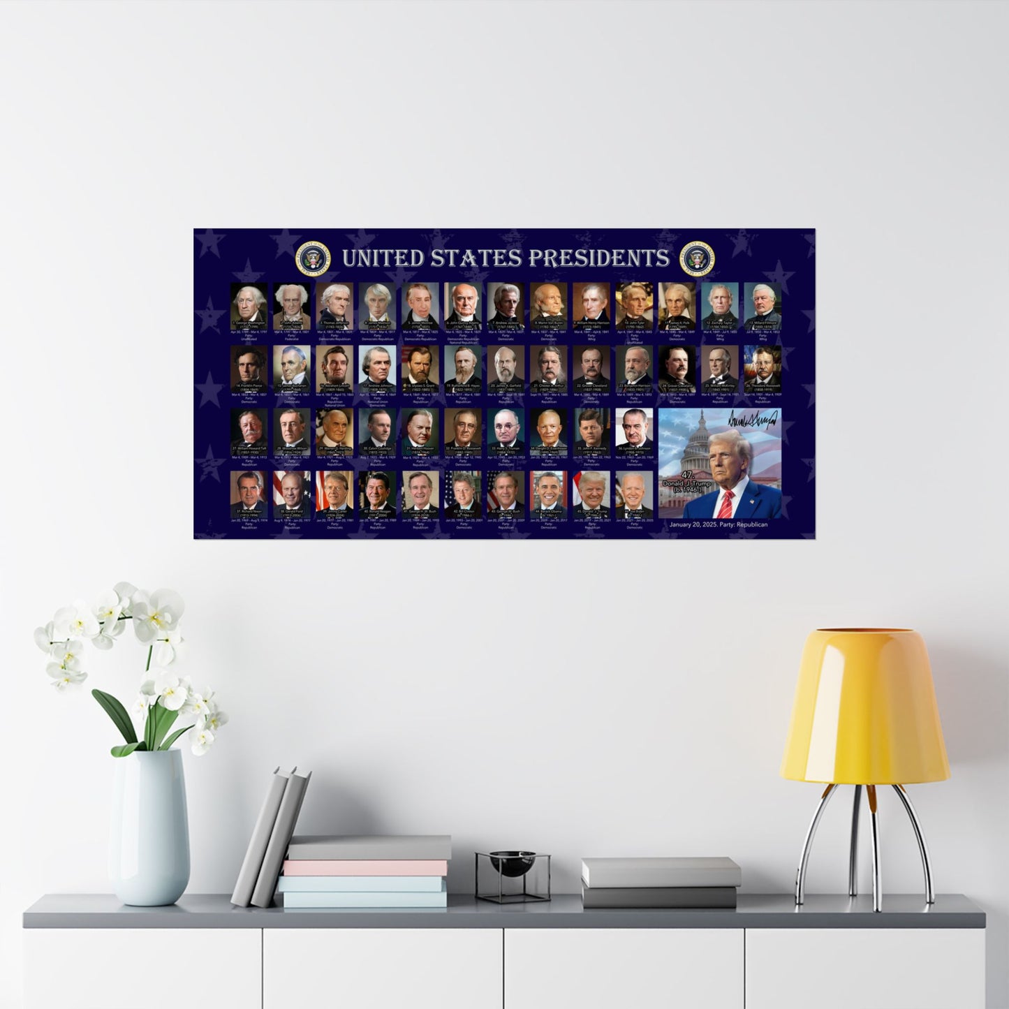 United States Presidents Horizontal Poster
