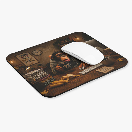 'Focus Please' Office Humor - Funny Monkey Mouse Pad