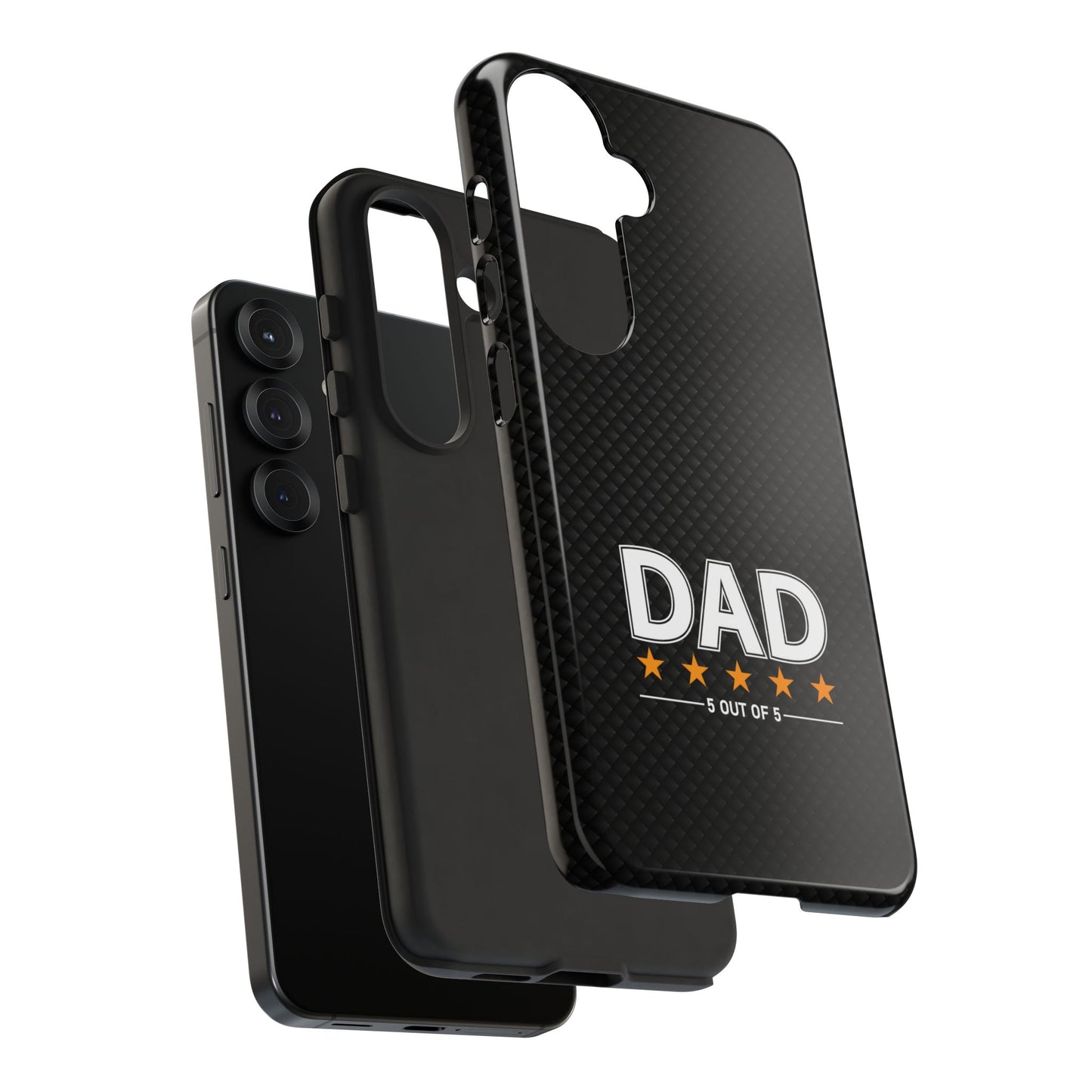 5-Star Dad Samsung Phone Case - Tough Black Cover for Father's Day