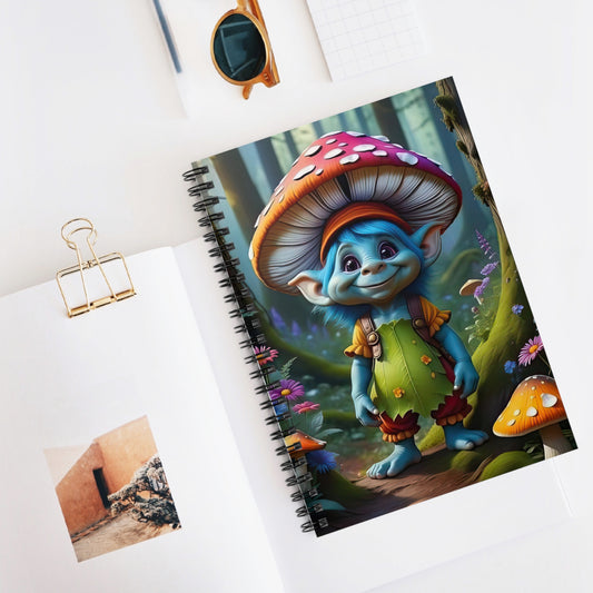 Mushroom Troll Dream Journal, Mystical Ruled Adventure Notebook