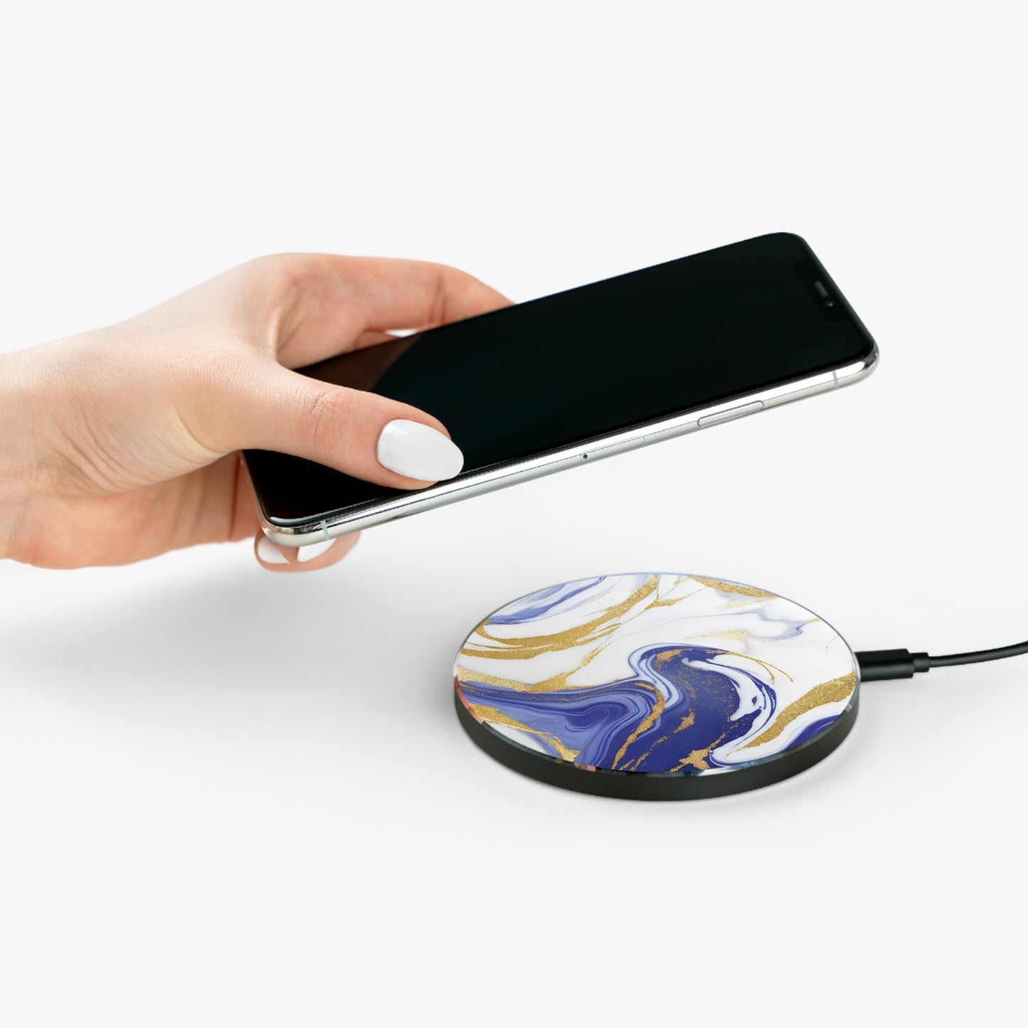 Elegant Marble 10W Qi Certified Fast Wireless Charging Pad