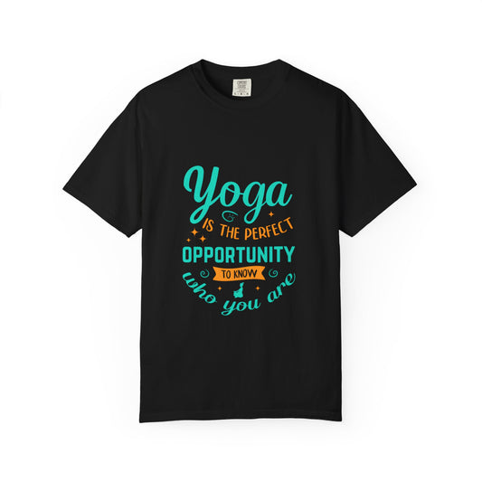 Yoga Opportunity Unisex Garment-Dyed T-Shirt - Perfect for Wellness Enthusiasts