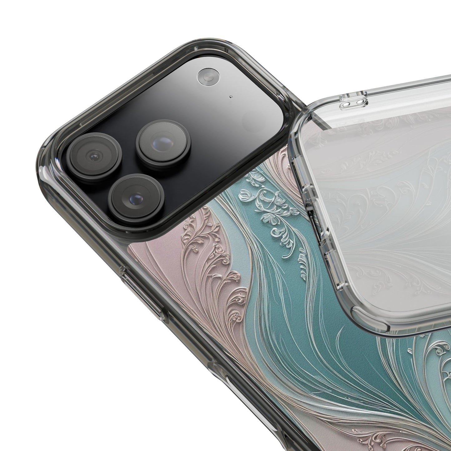Elegant Clear Phone Cases, Abstract Design
