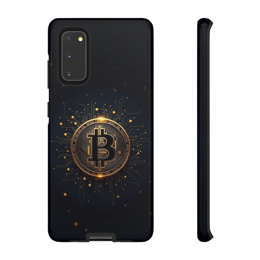 Bitcoin Samsung Tough Case for Smartphones, Crypto Lover Phone Accessory