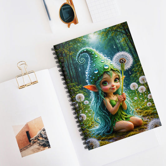 Whimsical Fairy Spiral Notebook, Eco-Friendly Ruled Journal