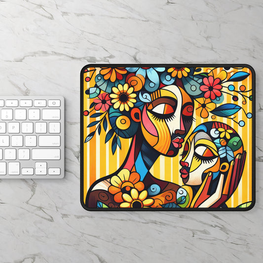 Abstract Mouse Pad - Mother with Child