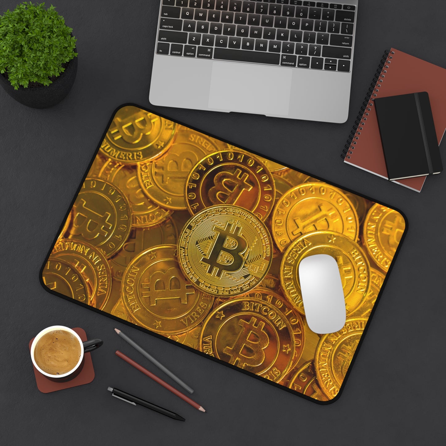 Gaming Desk Mat - Bitcoin Design