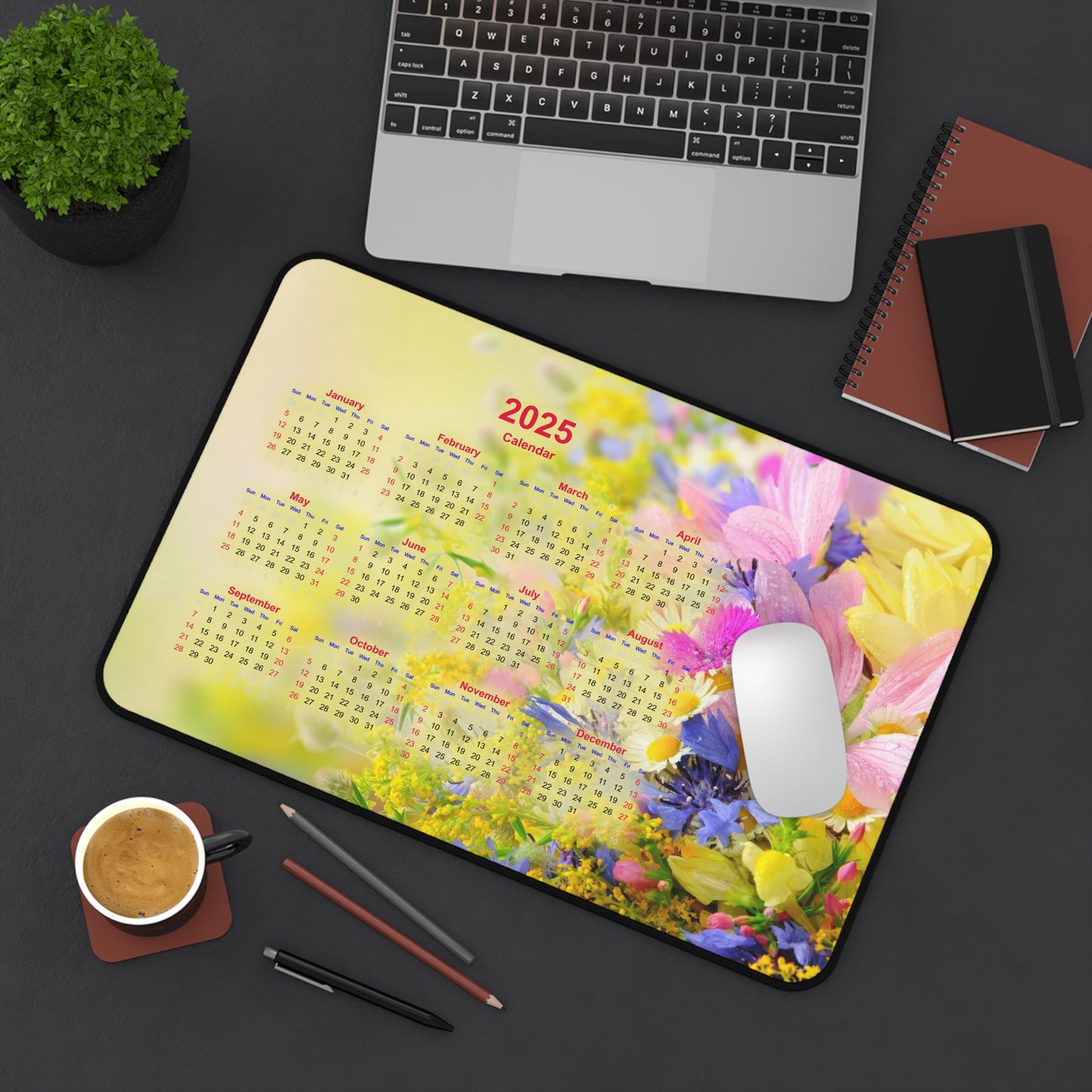 2025 Calendar Desk Mat