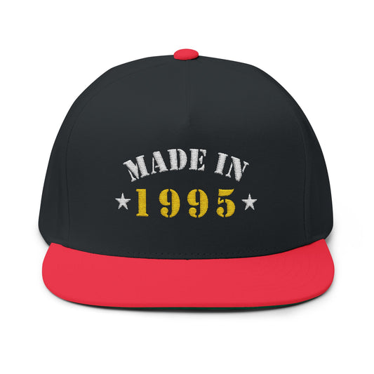 Custom Embroidered Flat Bill Cap – "Born in..." Birthday Hat
