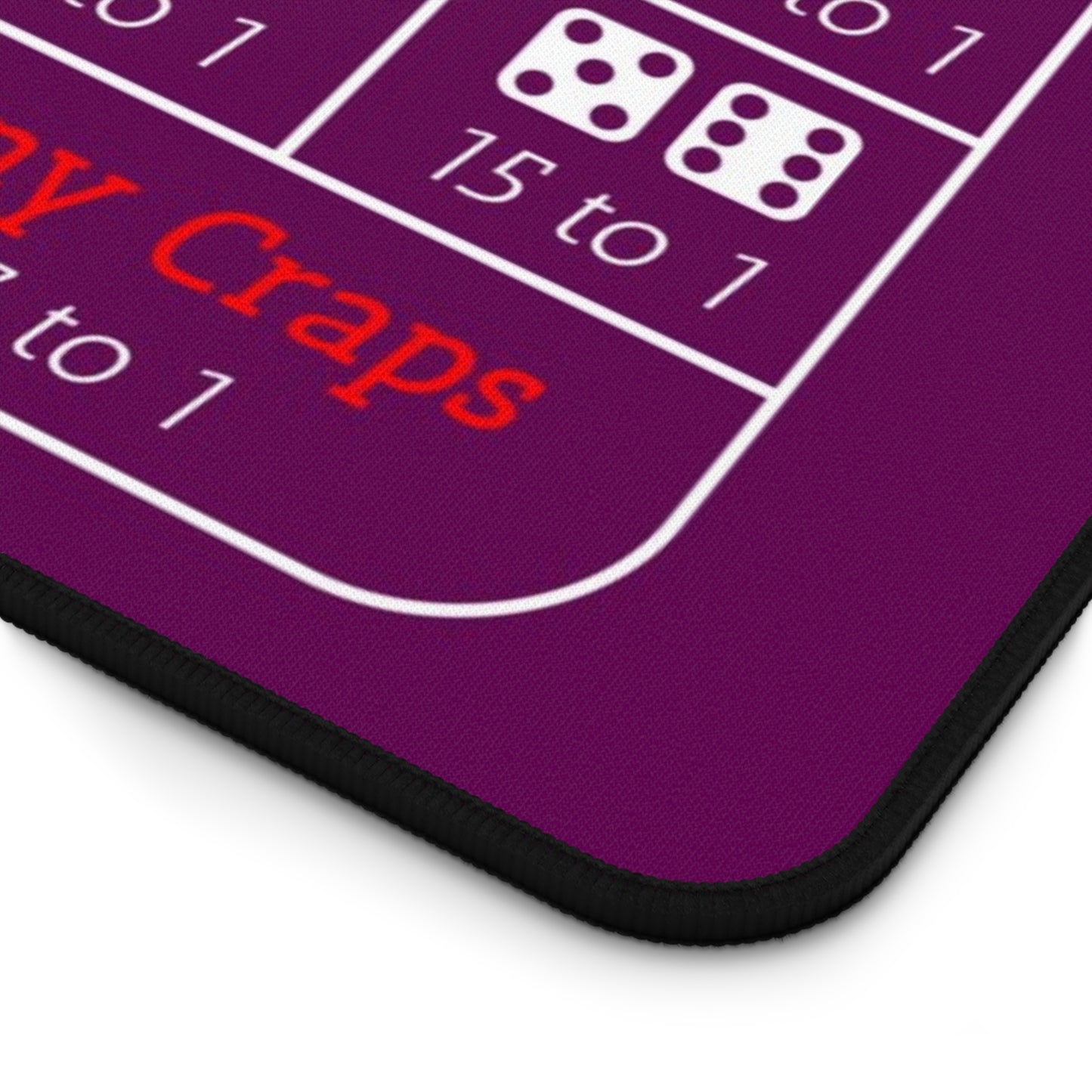 Casino Craps Desk Mat — 2-in-1 Gaming Surface / Purple