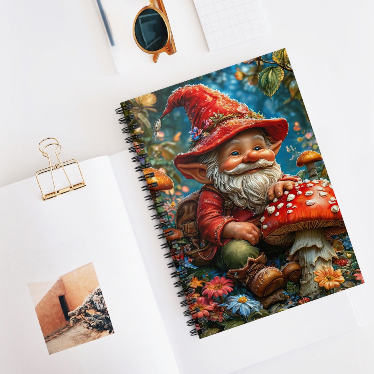 Mushroom Grove Gnome Journal, Enchanted Ruled Adventure Notebook