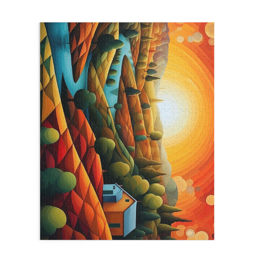 Cubist Country Style Puzzle, 500 Pieces, 20"x16"