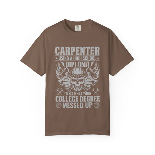Carpenter T-Shirt - Unisex Garment-Dyed Tee for Skilled Trades
