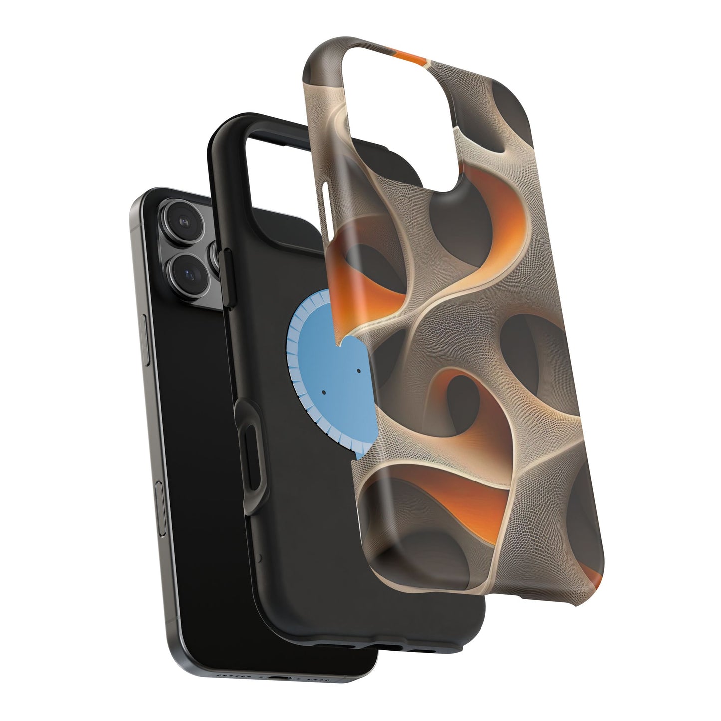 Stylish Magnetic Phone Cases, Abstract Geometric Design