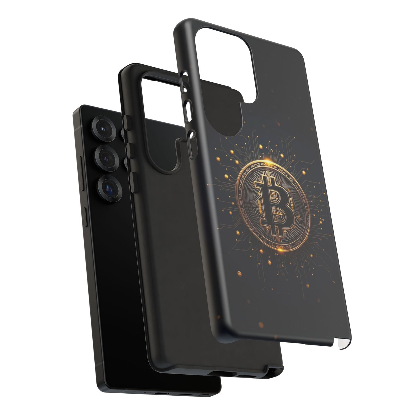 Bitcoin Samsung Tough Case for Smartphones, Crypto Lover Phone Accessory