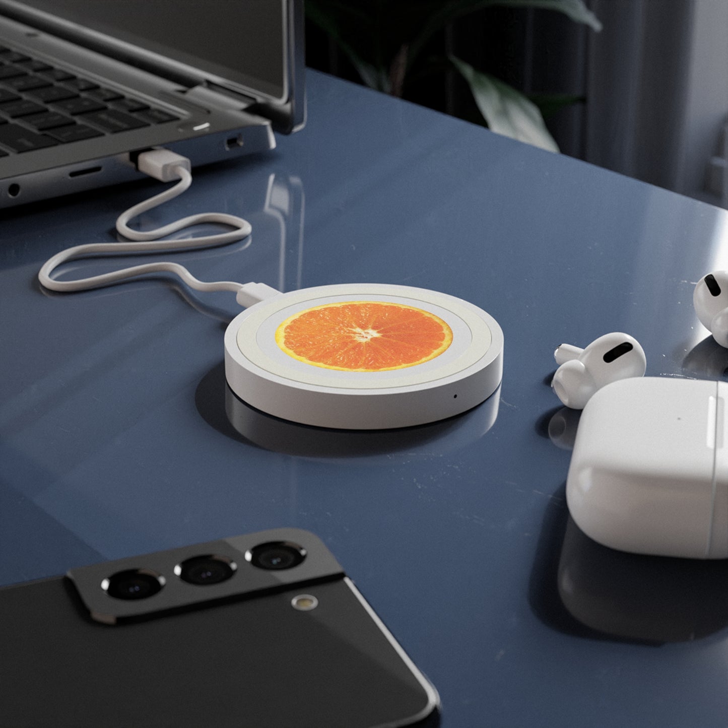 Orange Wireless Charging Pad