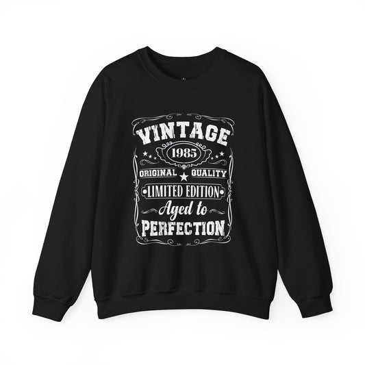 Custom Vintage Birthday Crewneck Sweatshirt — "Aged to Perfection"