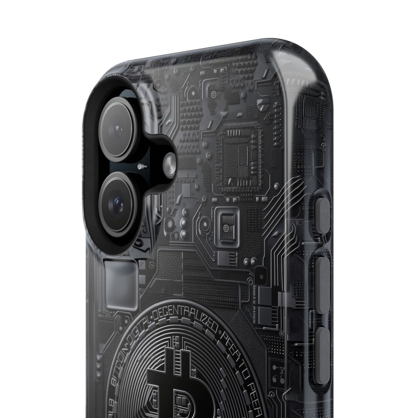 Black Bitcoin Magnetic iPhone Cases - Ideal for Tech Enthusiasts