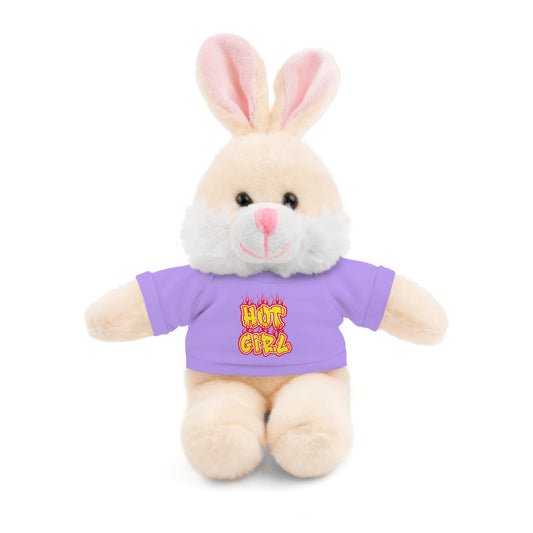 Cute Plush Animal with Hot Girl Tee for Birthdays, Baby Showers, Children, Gifts