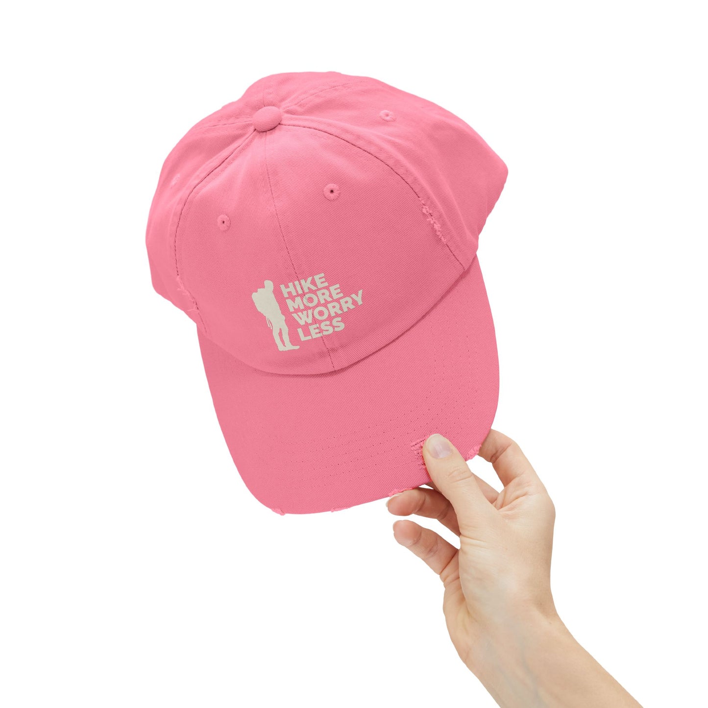 Hike More Worry Less Original Unisex Distressed Cap