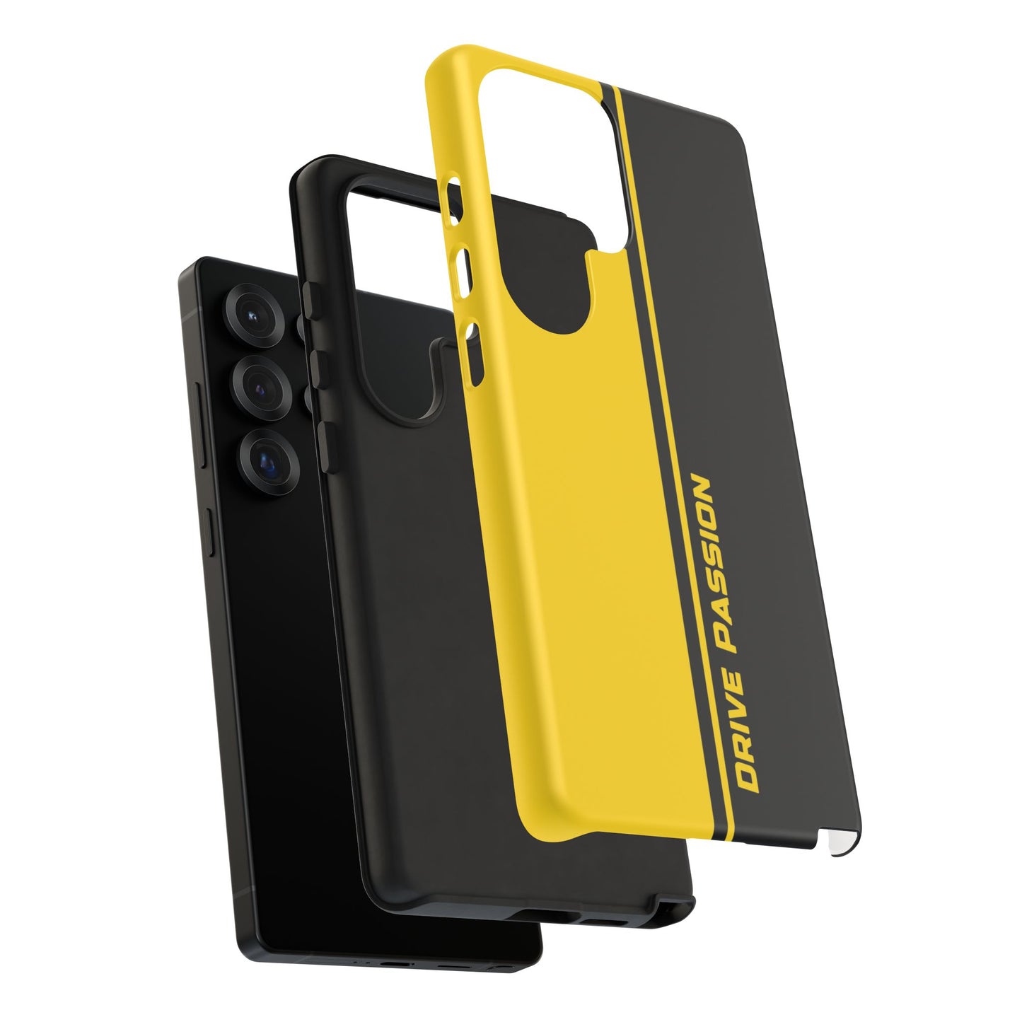 Drive Passion Tough Case – Bold Yellow & Black Design