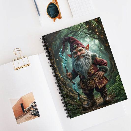Gnome Forest Fantasy Notebook, Ruled Adventure Notebook