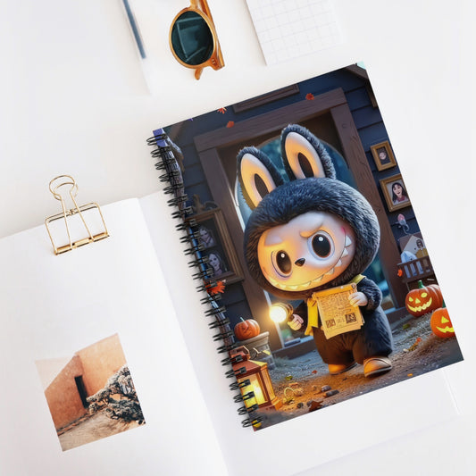 The Monsters Halloween Spiral Notebook 6" x 8" – Cute Kawaii Design for Journaling