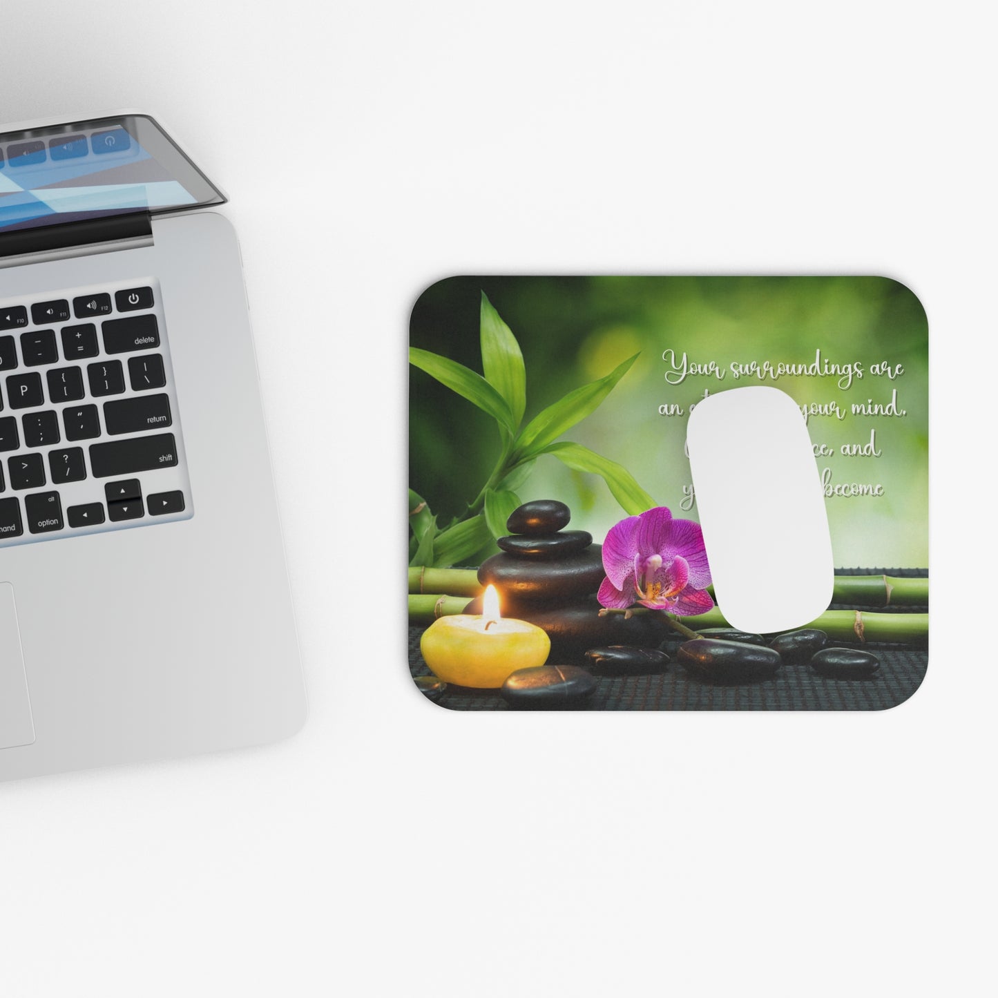 Zen Mouse Pad with Inspirational Quote