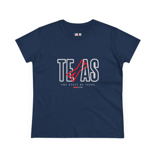 Texas State Graphic Women's Midweight Cotton Tee
