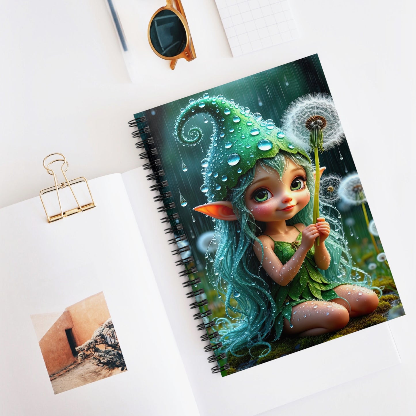 Whimsical Fairy Spiral Notebook, Eco-Friendly Ruled Journal
