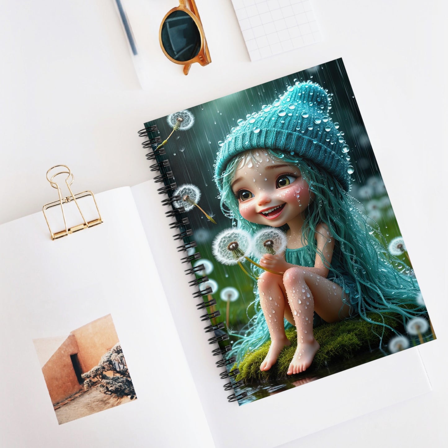 Fairy Wishes Notebook, Magical Dandelion Ruled Journal