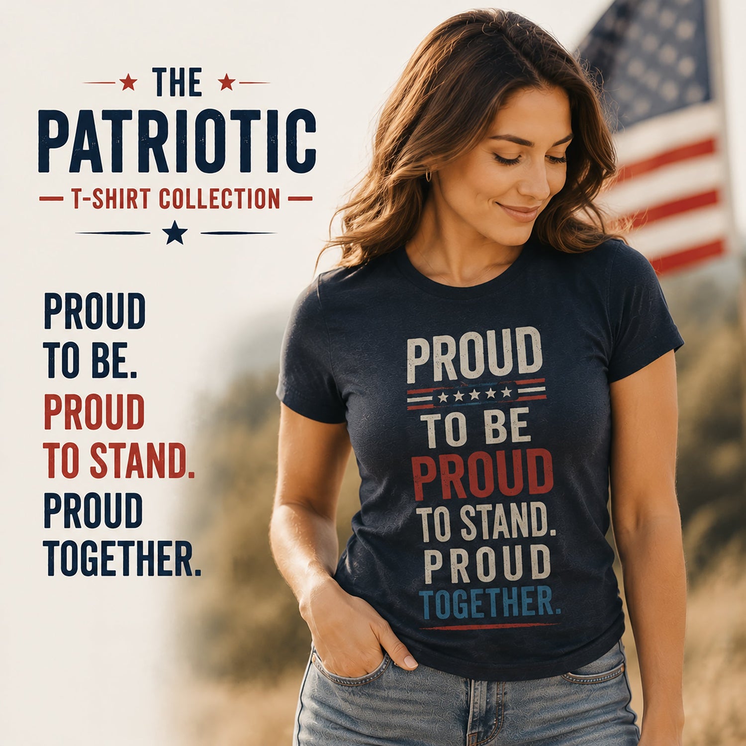 Patriotic women’s t-shirts featuring bold American-inspired designs, freedom themes, and stylish graphic tees for everyday patriotic pride.