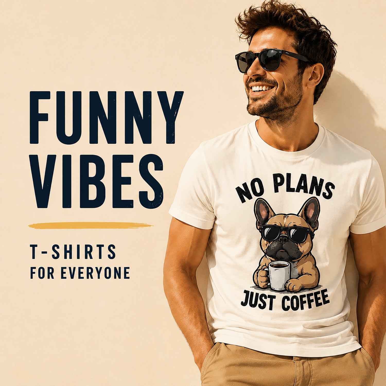 Funny Vibes T-Shirts collection with playful graphic designs and humorous shirts for men and women