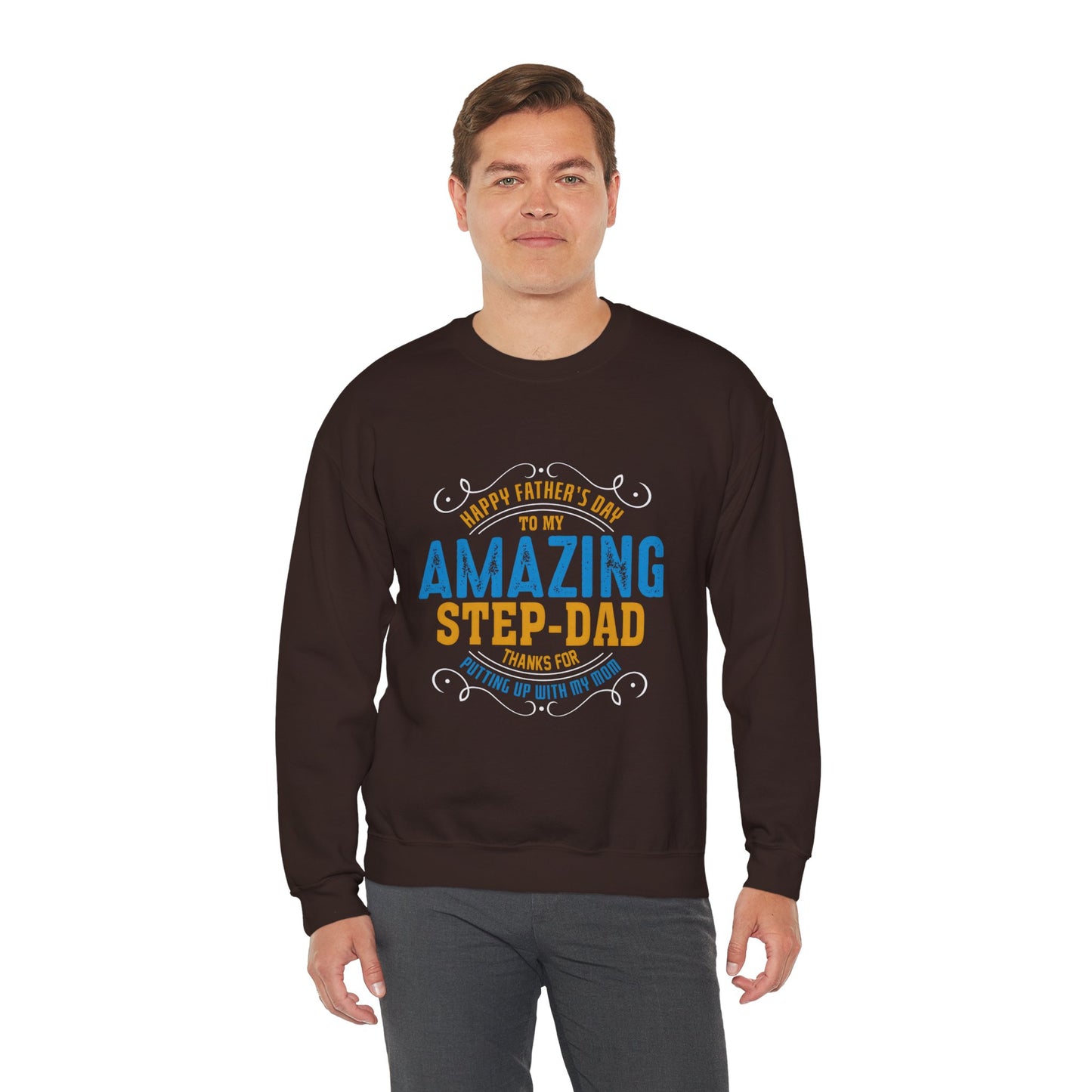 Amazing Step-Dad - Unisex Heavy Blend™ Crewneck Sweatshirt