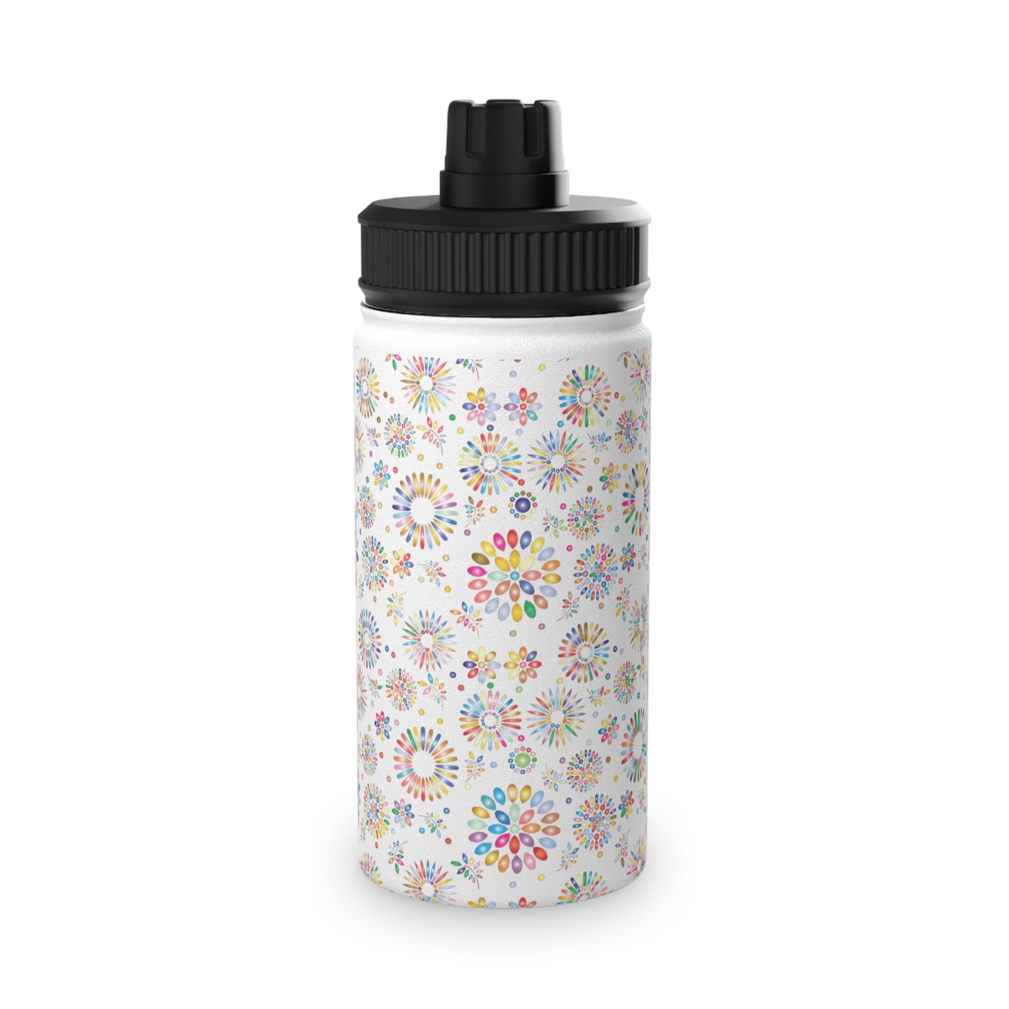 Vibrant Vibes Stainless Steel Water Bottle, Sports Lid