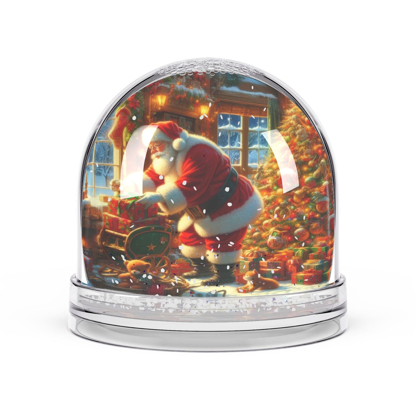 Santa’s Gift-Giving Tradition Christmas Snow Globe