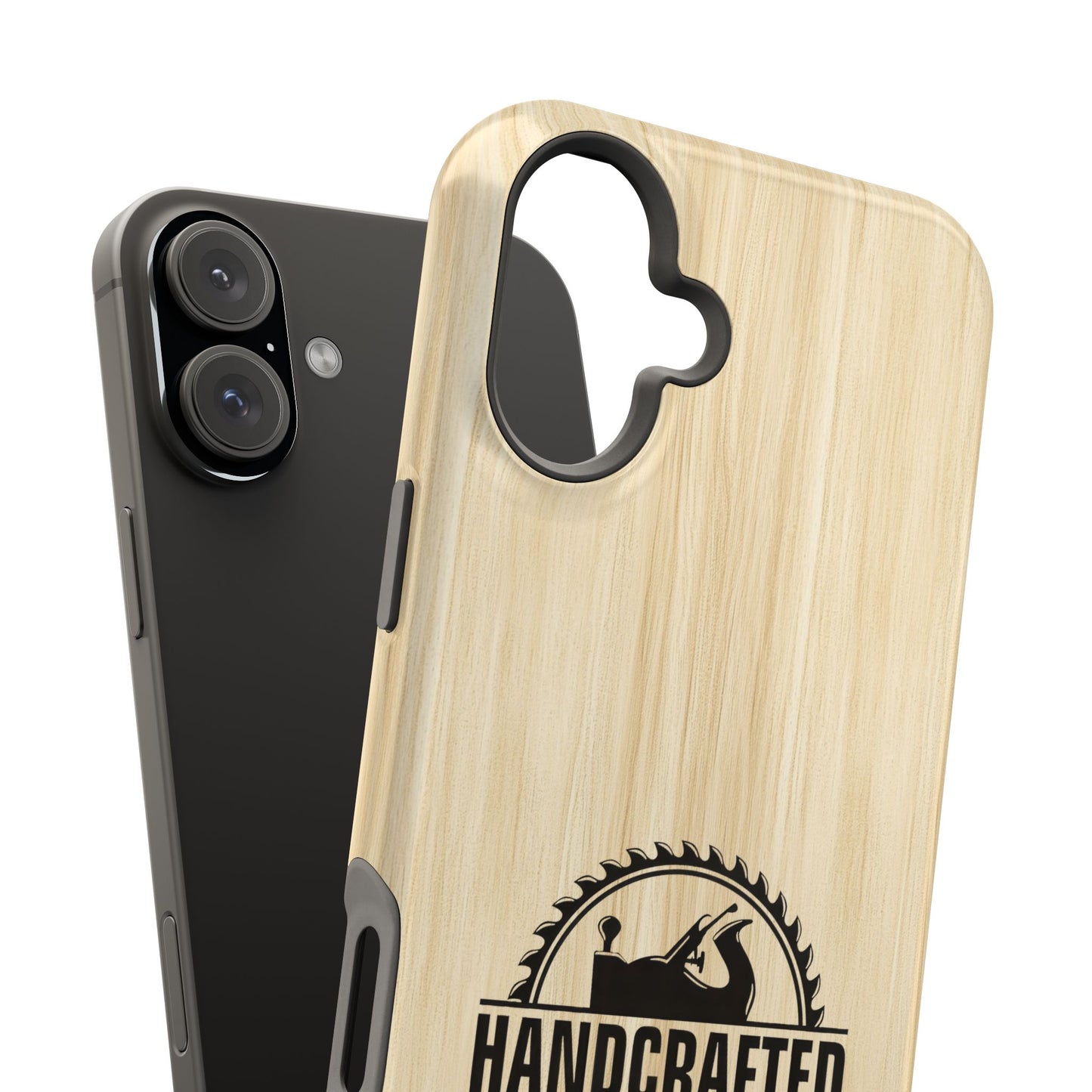 Handcrafted Woodworking Logo Magnetic Phone Cases