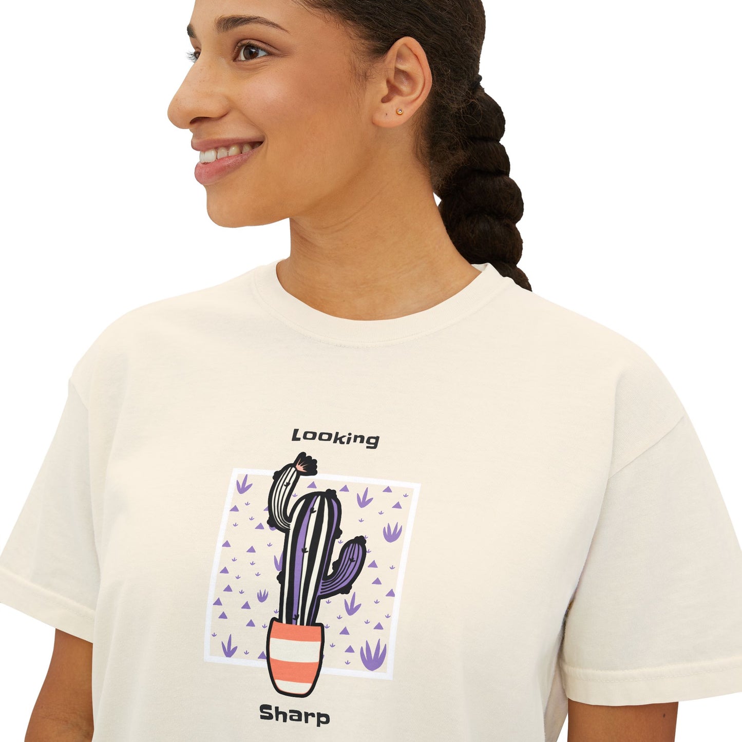 Camiseta cuadrada para mujer Looking Sharp 