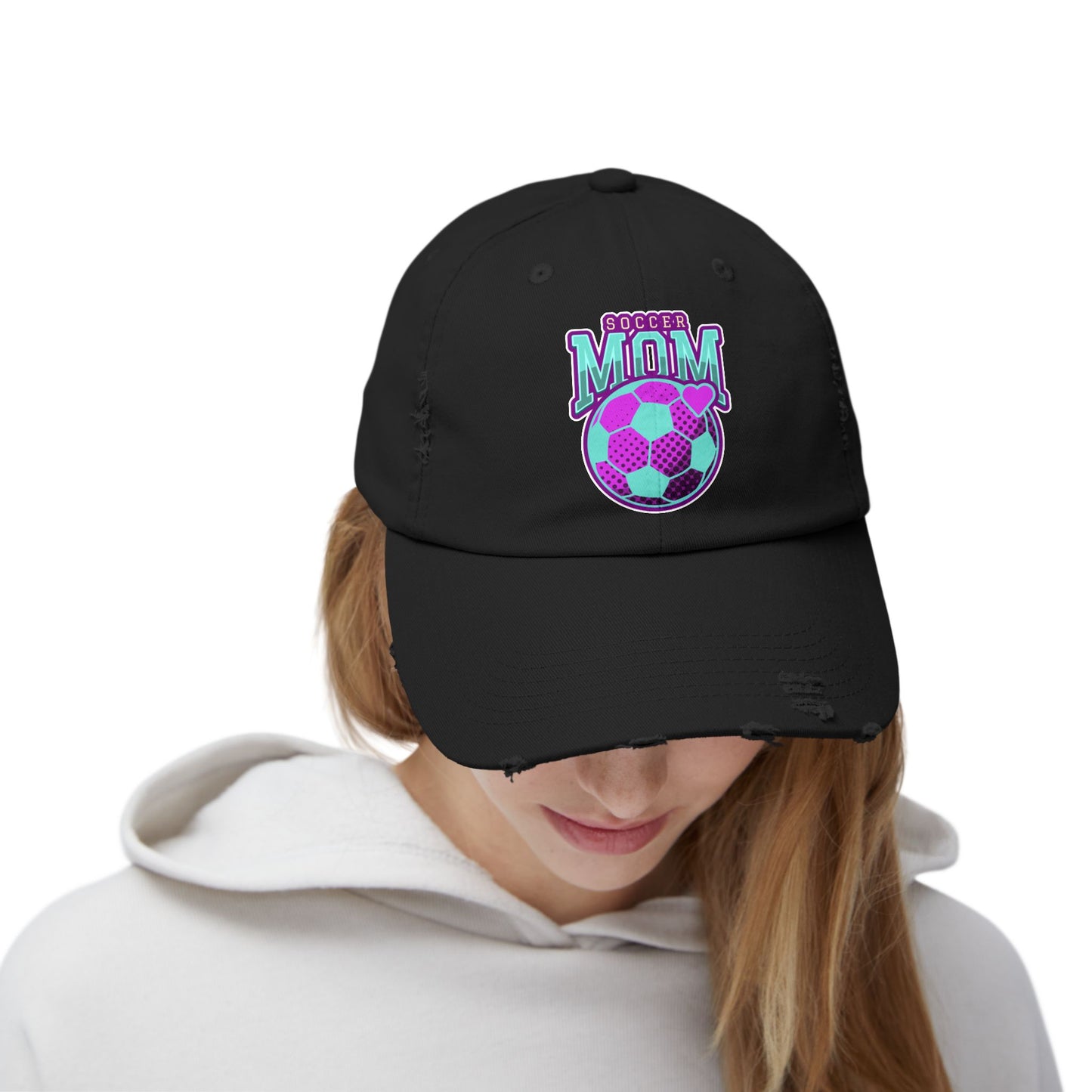 Soccer Mom Unisex Distressed Cap