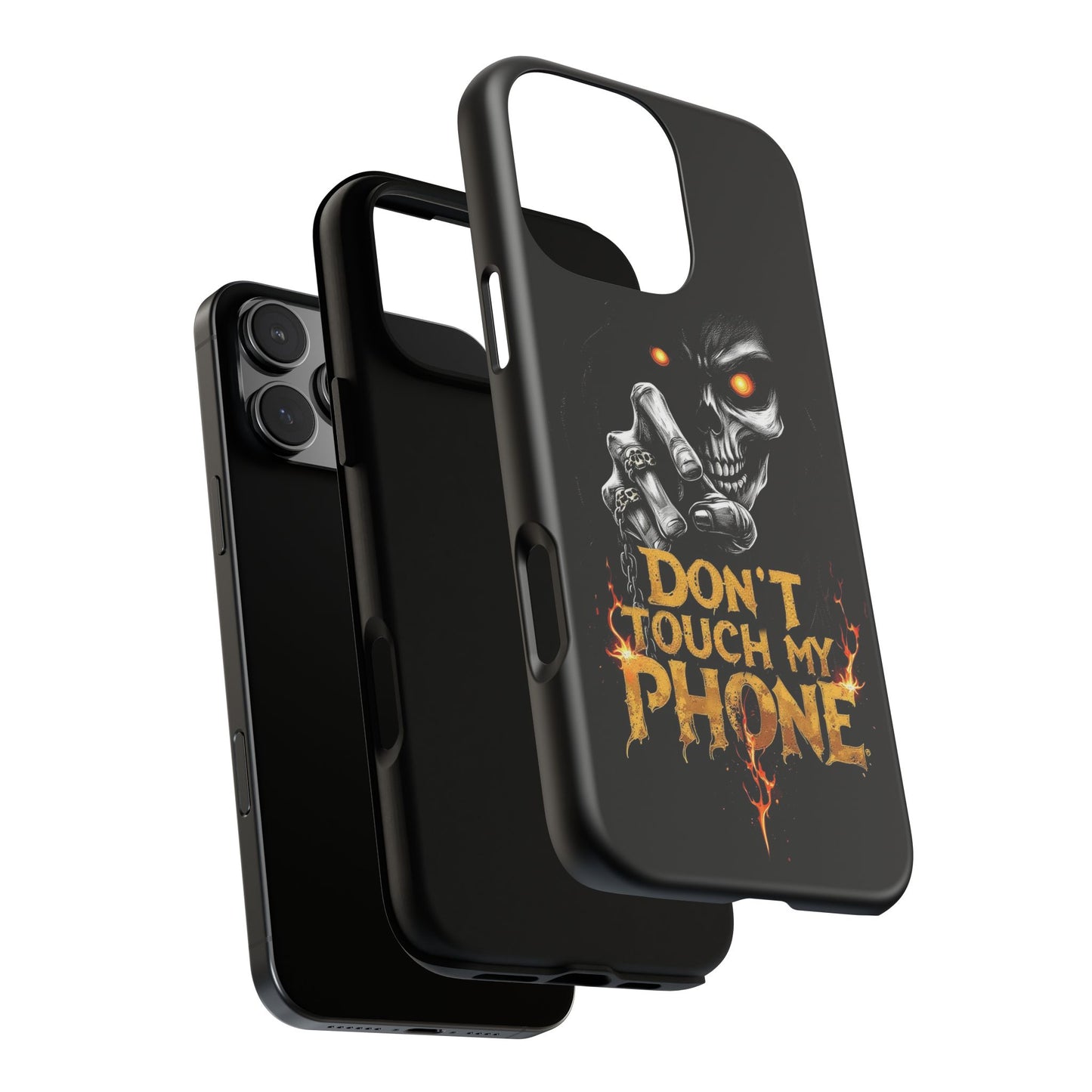 Skull iPhone Tough Cases, Don't Touch My Phone