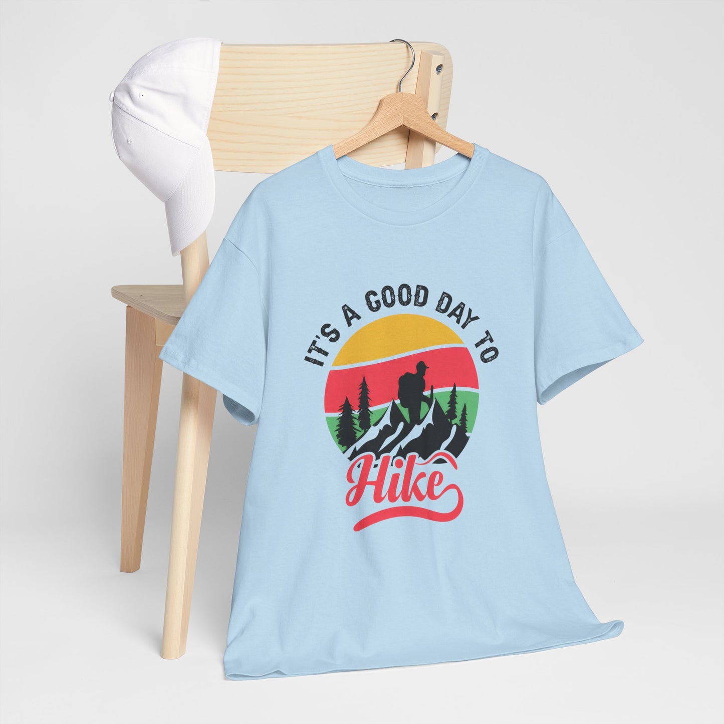"It's a Good Day to Hike" Unisex Heavy Cotton Tee - Adventure Outdoor Shirt