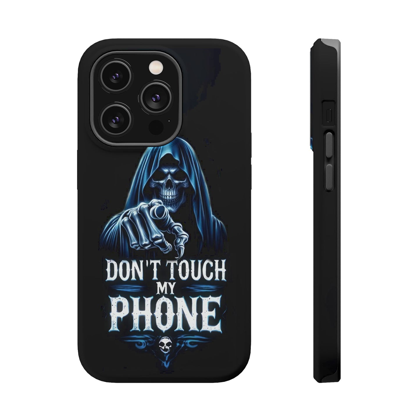 Gothic Magnetic iPhone Case: Don't Touch My Phone