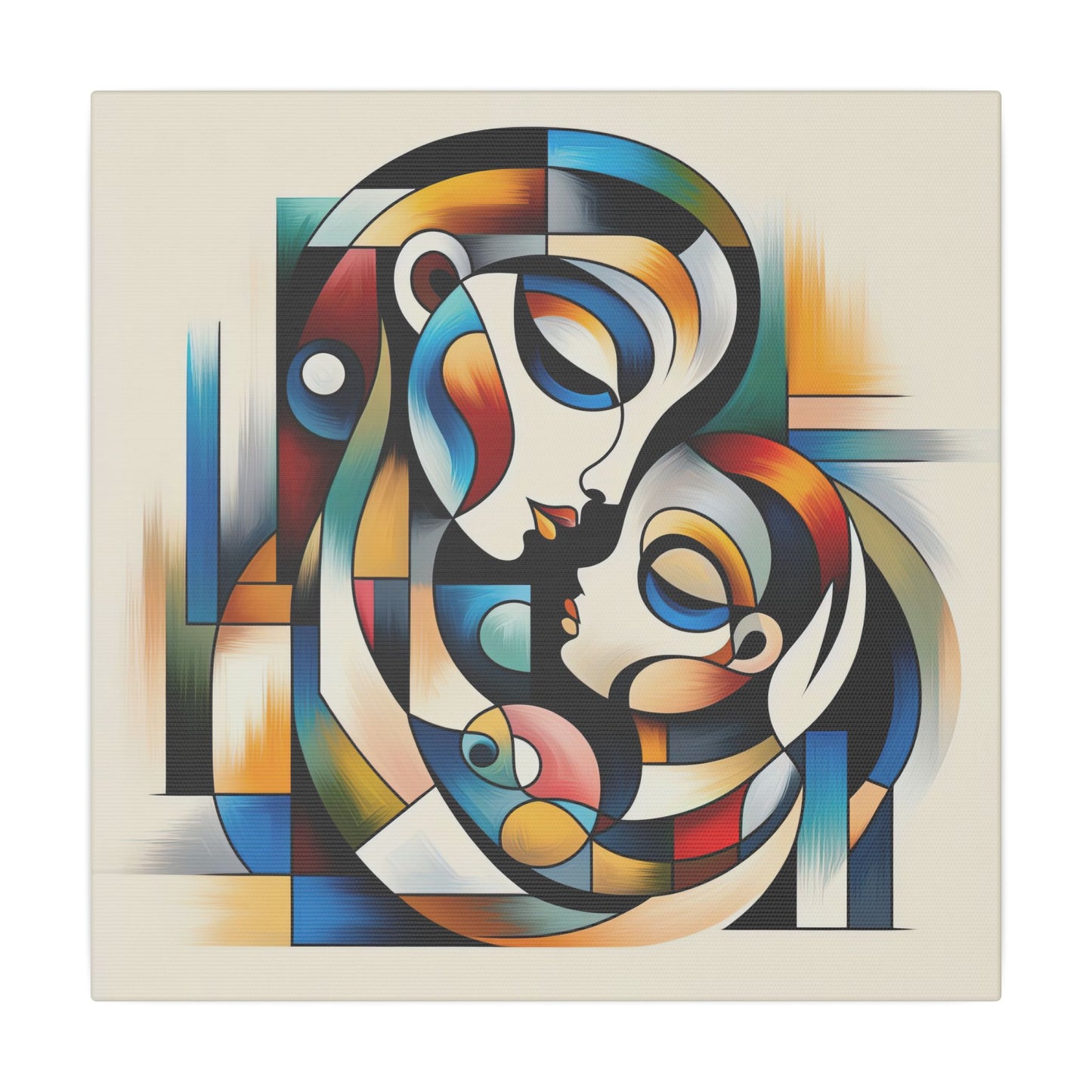 Motherhood in Shapes - Canvas Print